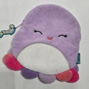 8" Squishmallows Beula the Octopus Plush Pouch Good Condition Minor Spots/Flaws